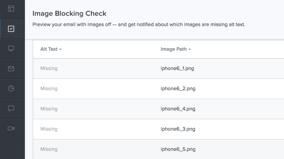 Image Blocking Check in Litmus Checklist