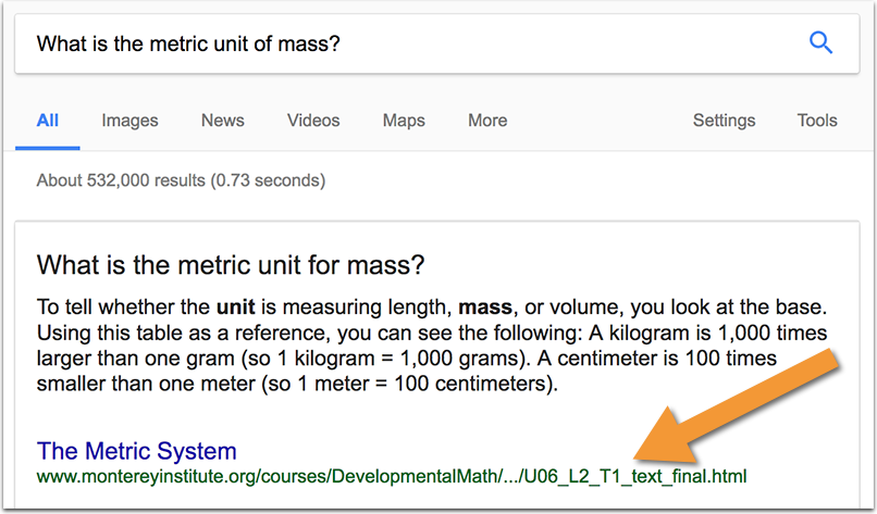 Featured snippet