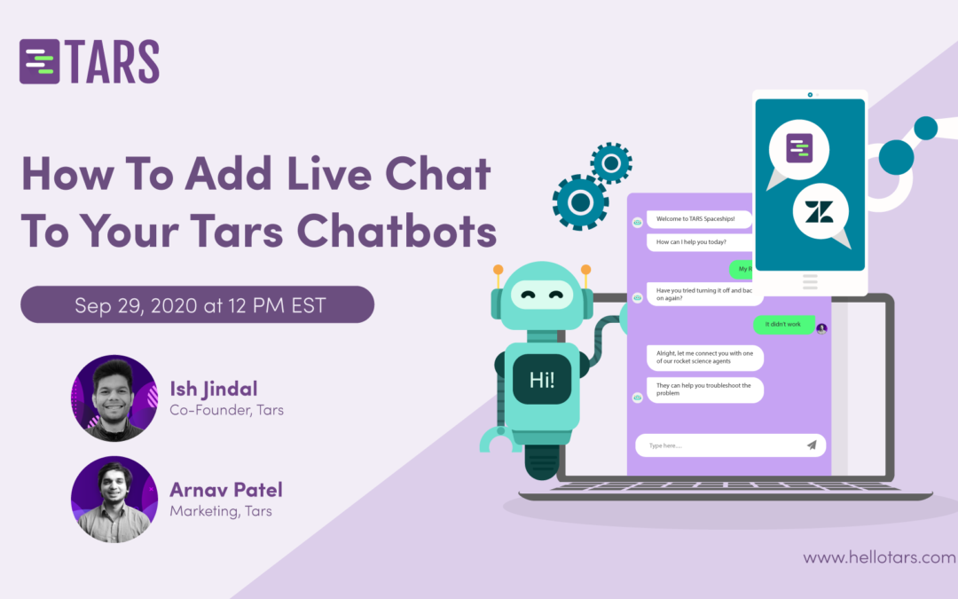 [Webinar]How to add live chat to your chatbots? on Sep 29, 12 PM EST