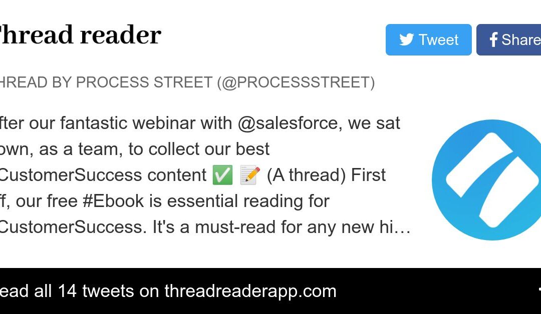 A super thread of customer success resources