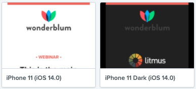 Litmus iOS 14 email previews