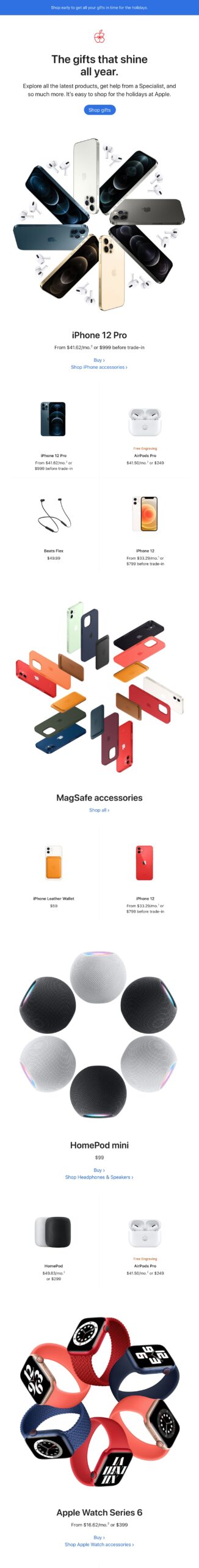 Apple email with 3D imagery