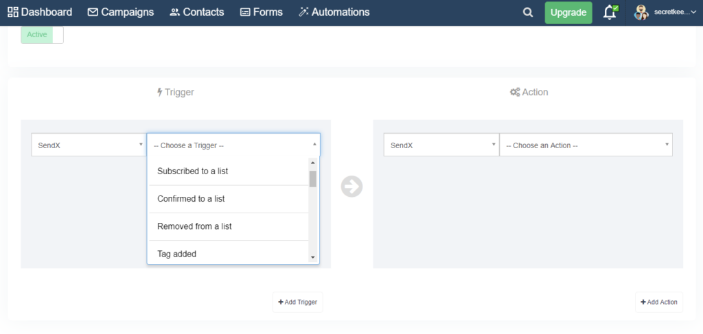 SendX email marketing automation