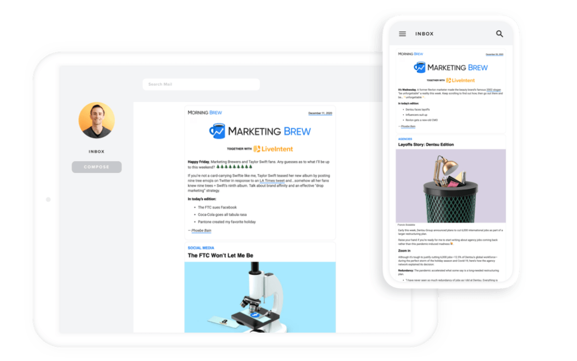 Marketing Brew newsletters