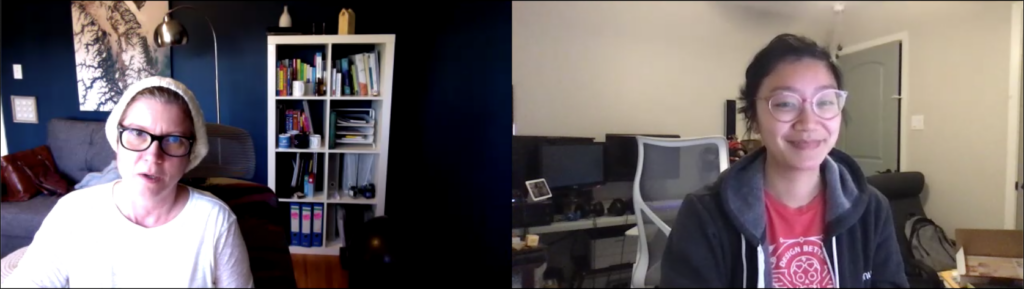 Magan Le interviewing Annett Forcier