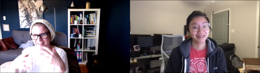 Magan Le interviewing Annett Forcier