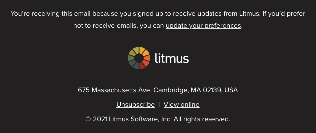 Litmus Footer