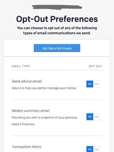 Opt-out preferences