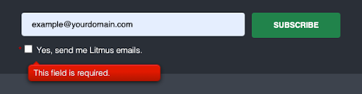 Email Subscription Form GDPR