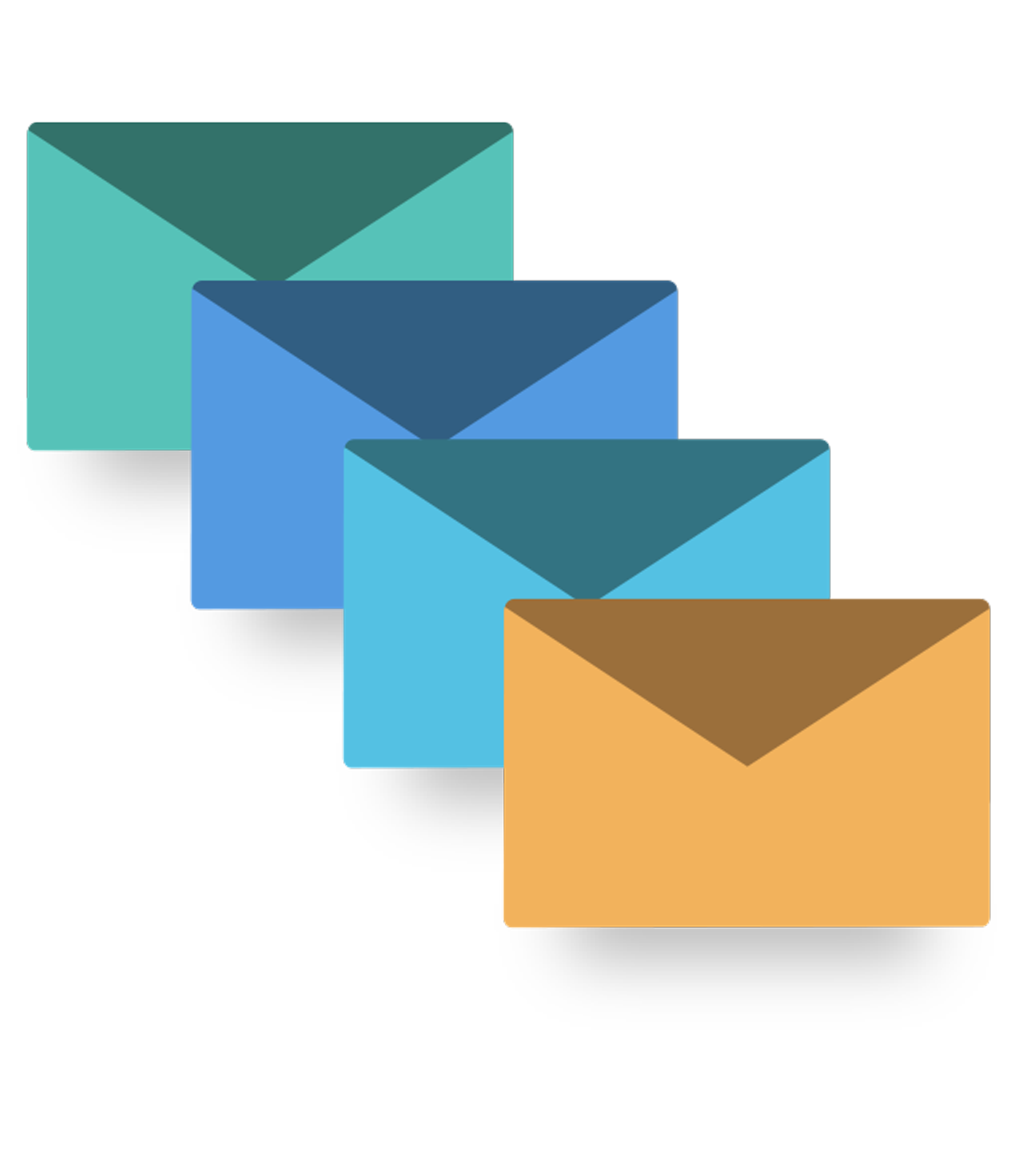 4 cascading envelopes